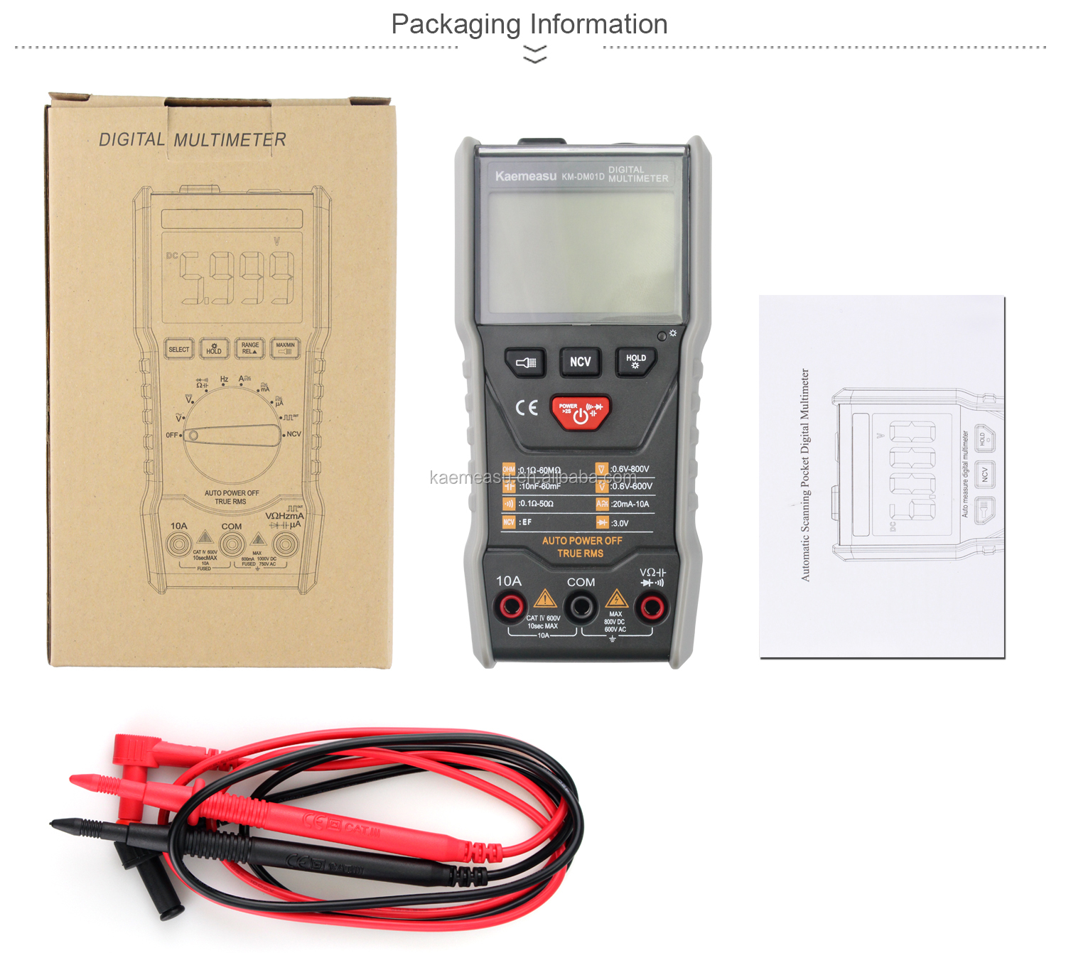 Auto Range Multifunction Multi tester Electric Smart Voltmeter Digital Multimeters for Measuring Voltage Range 6V-1000V