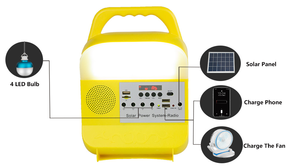 3PCS Led Bulbs Portable Solar Camping Lights