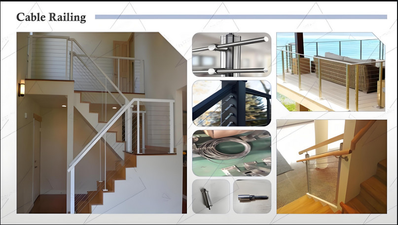 Floating Wall Mounted Handrail System Quick Installation Commercial Residential Use