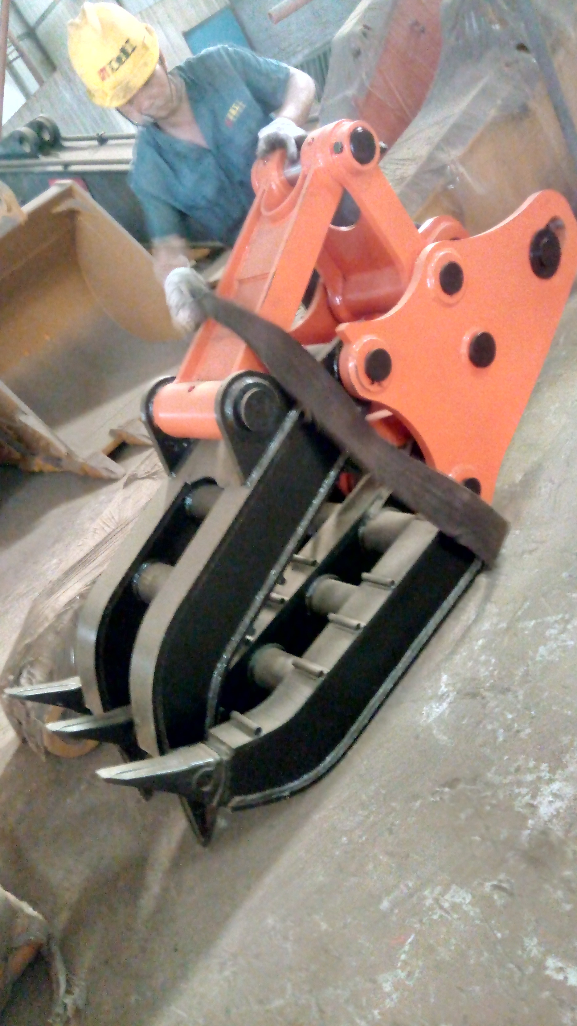 Hardox400 Steel Excavator Mechanical Grapple For Demolition Work