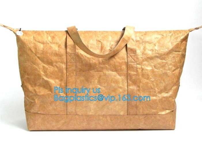Custom Tyvek Paper Zipper Cosmetic Makeup Bag With Leather Handle,untearable tyvek zipper cosmetic bag,Environmentally f