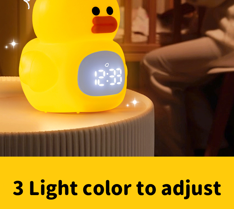 Custom Cute Silicone Duck Led Night Light Dimmable Bedside Touch Lamp for Kids