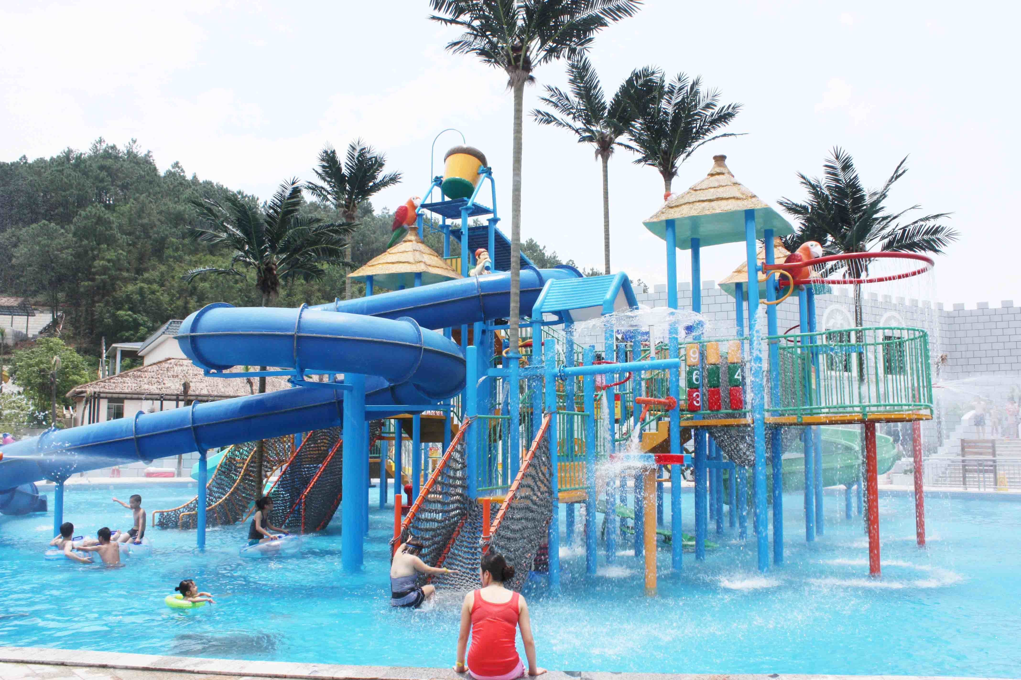 304 Stainless Steel Aqua Playground , Hotel Indoor Water Playground