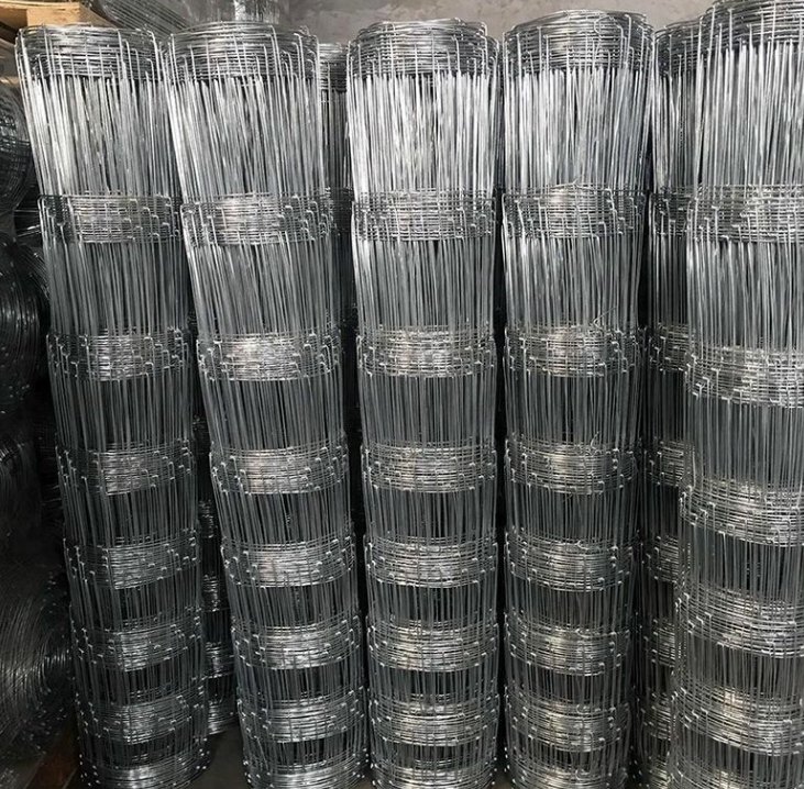 Heavy Duty Electro Galvanized Field Fence Weave Deer Fence High Tensile Cattle Fence For Animal Enclosure