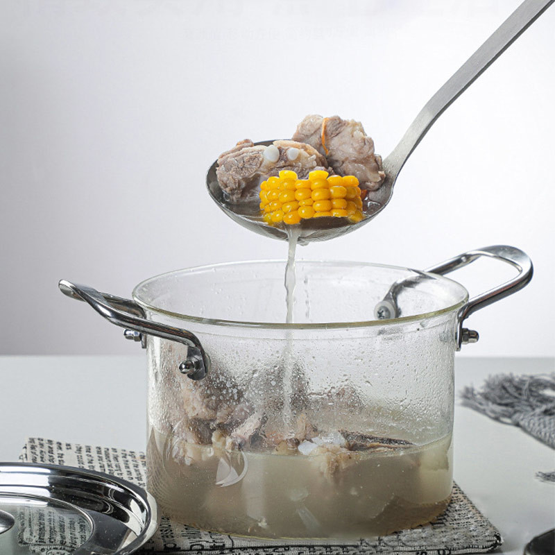 Kitchenware 5L Borosilicate Transparent Glass Soup Pot
