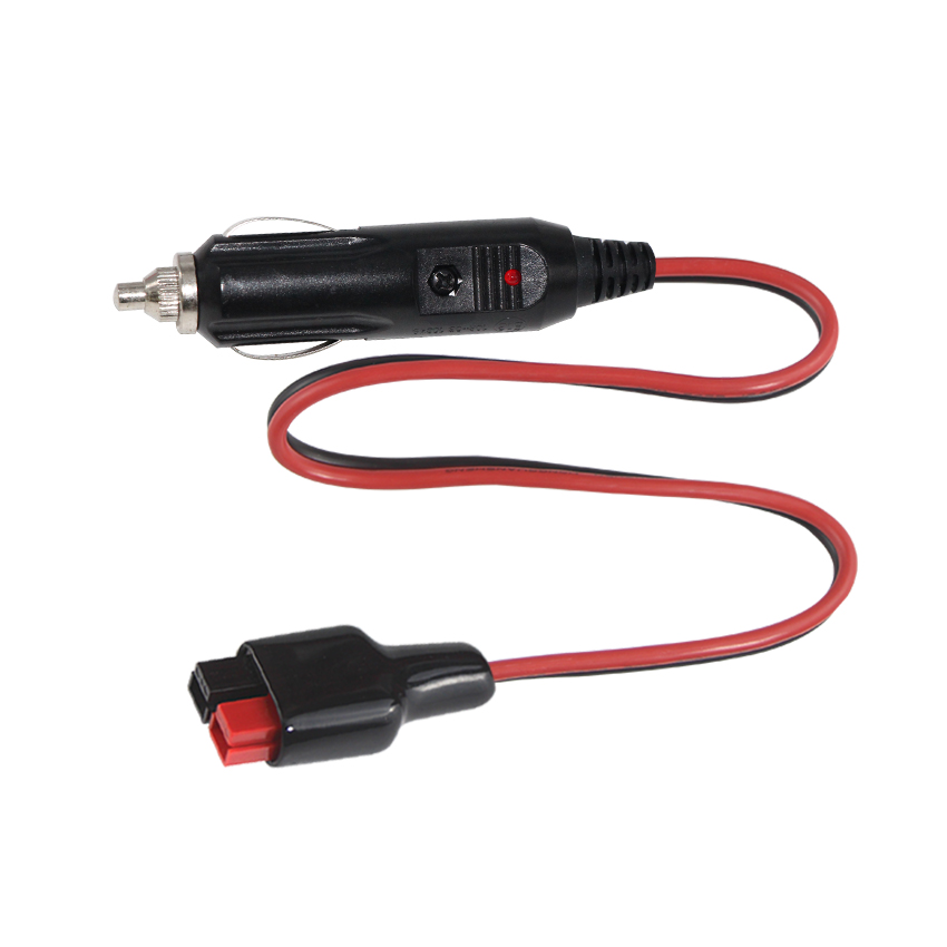Solar Power Cable Cigarette Lighter Male To 15A Andersons Plug Solar Panel Power Cable