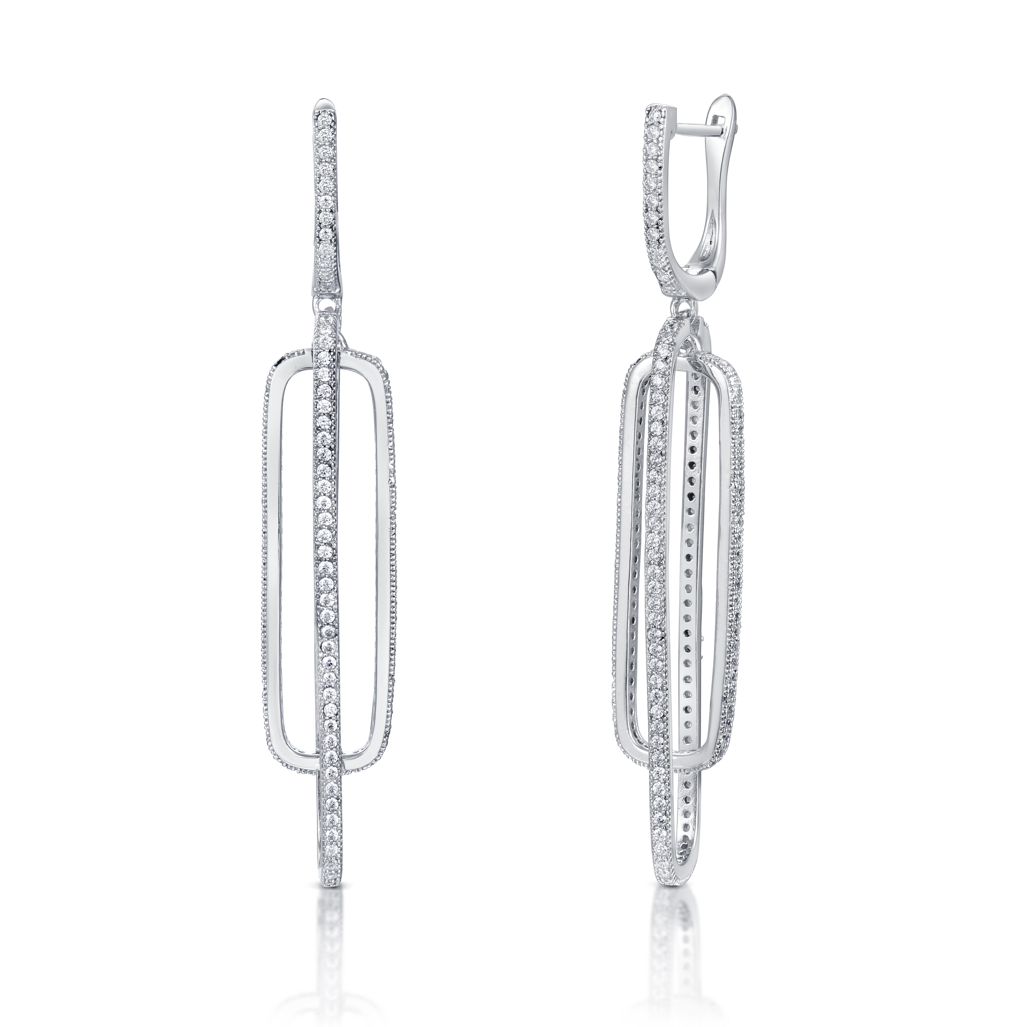 Vivienne Westwood silver hoop earrings AAA+ 925 Silver CZ Earings For Women