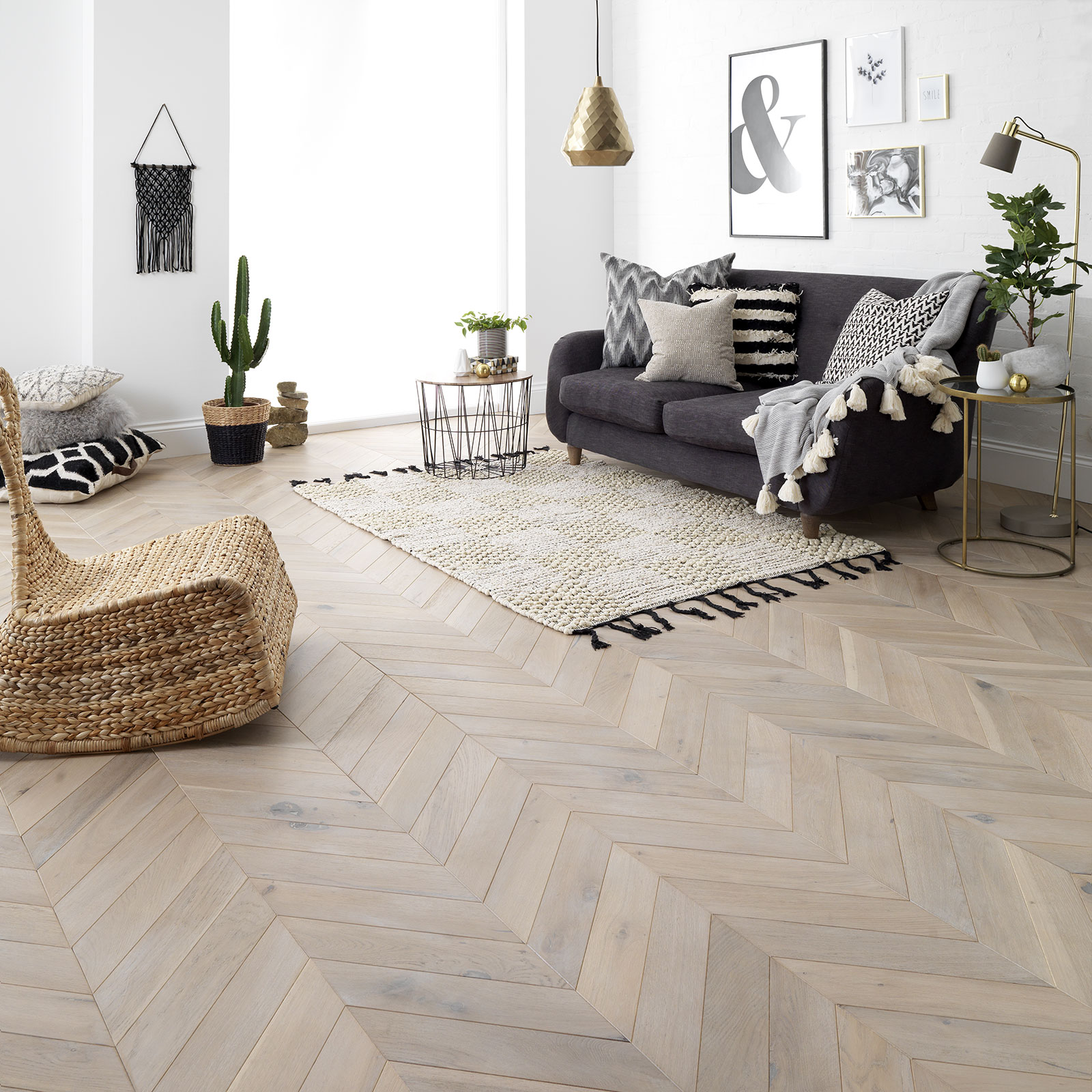 1900/1860/2200/RL mm Length Floating Multi-Layer Wood Flooring for Underfloor Heating