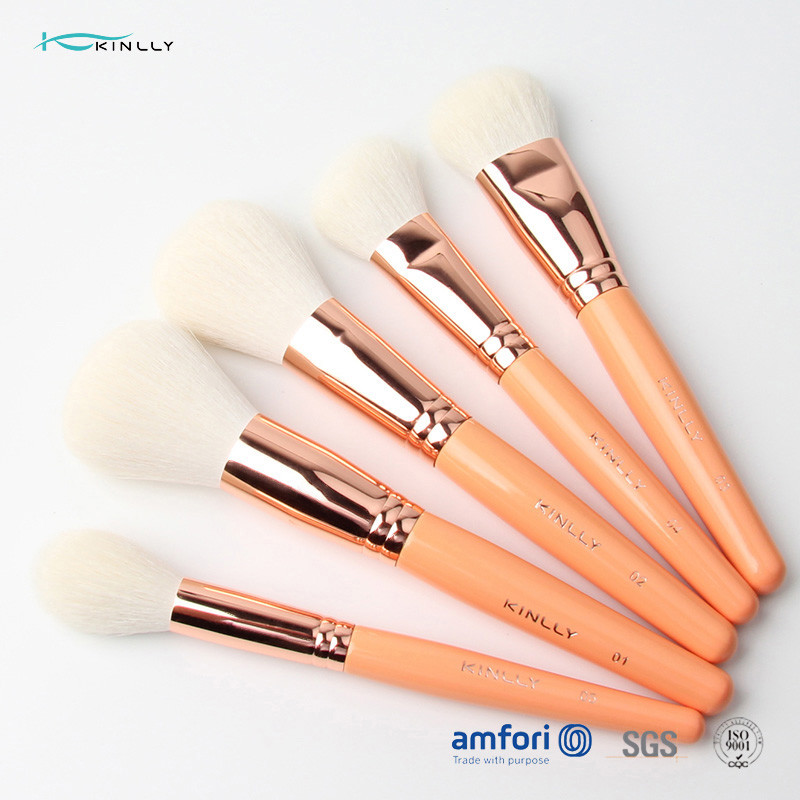 22pcs Wooden Handle Makeup Brushes With Natural Hair And Wooden Handle