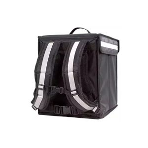 Polyester Pizza Insulated Lunch Bag Reusable With Reflective Stripe