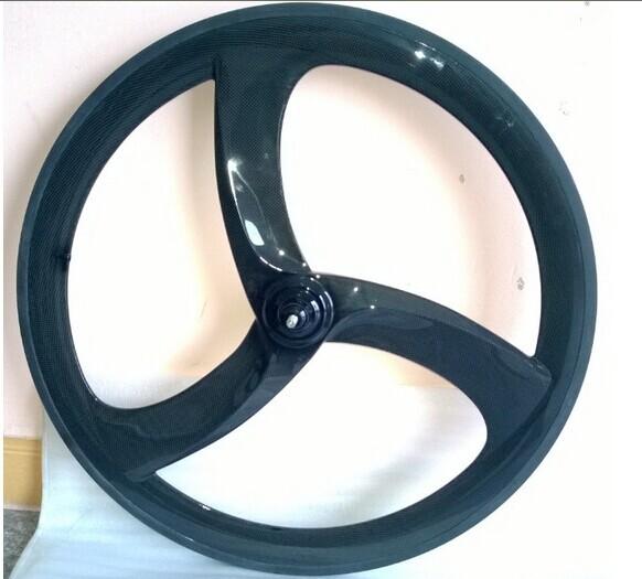 2014light weight best quality700c carbon clincher track/road bike 3 spokes
