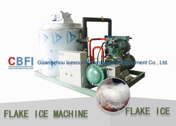 Heavy Duty Flake Ice Machine For Fishery 500kg to 30 ton / 24hrs