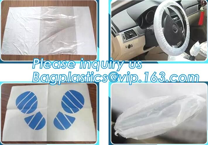 steering wheel 5 in 1 clean kits Disposable seat cover disposable steering wheel cover disposable gear shift cover dispo