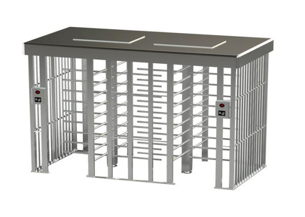 Double Sides Solenoid Locking Mechanism Full Height Turnstile Semi auto Rotating