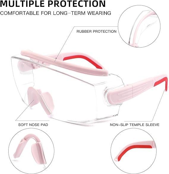 Safety Glasses Over Eyeglasses Anti Fog Safety Goggles Protective Glasses With