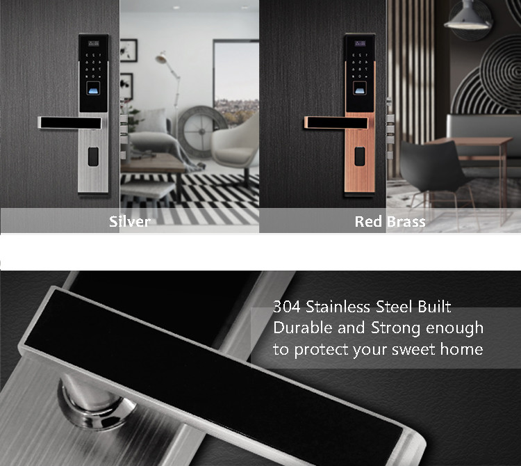 Password Electronic Front Door Lock , Intelligent Rfid Keyless Entry Locks