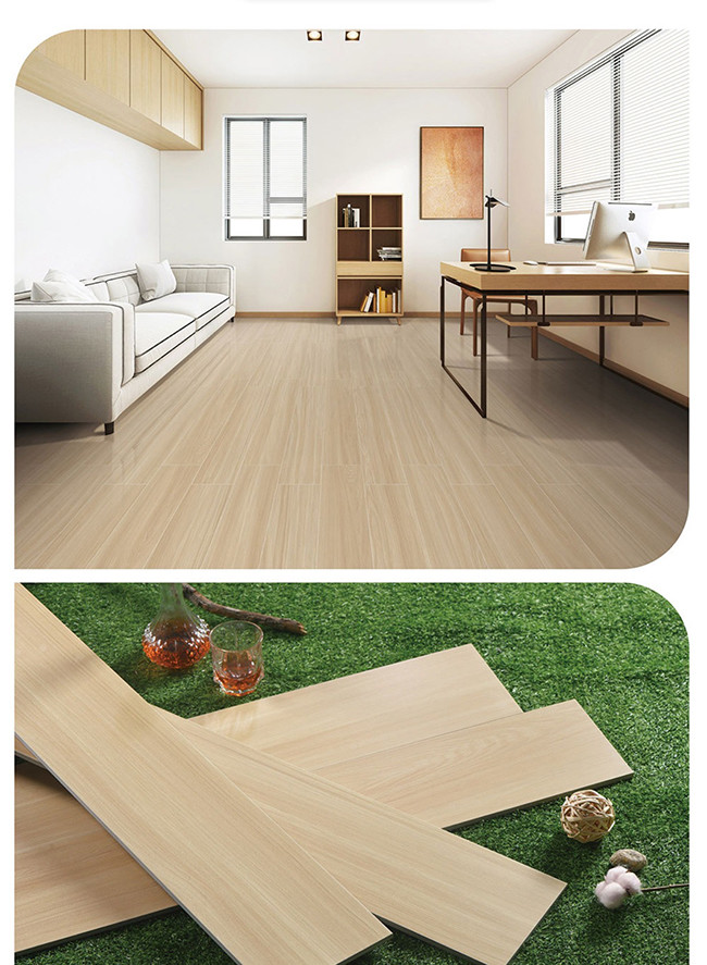 Interior Porcelain Rustic Wall Floor Tiles , 150x900mm Wood Look Ceramic Tile