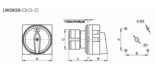Pad - Lock Type Ac Rotary Source Selector Switches Electrical Selector Switch