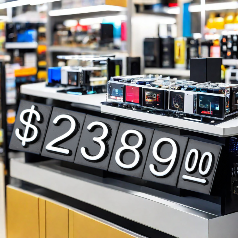 Acrylic Counter Necklace Price Tags For Displaying Prices In Modern Fashion Store