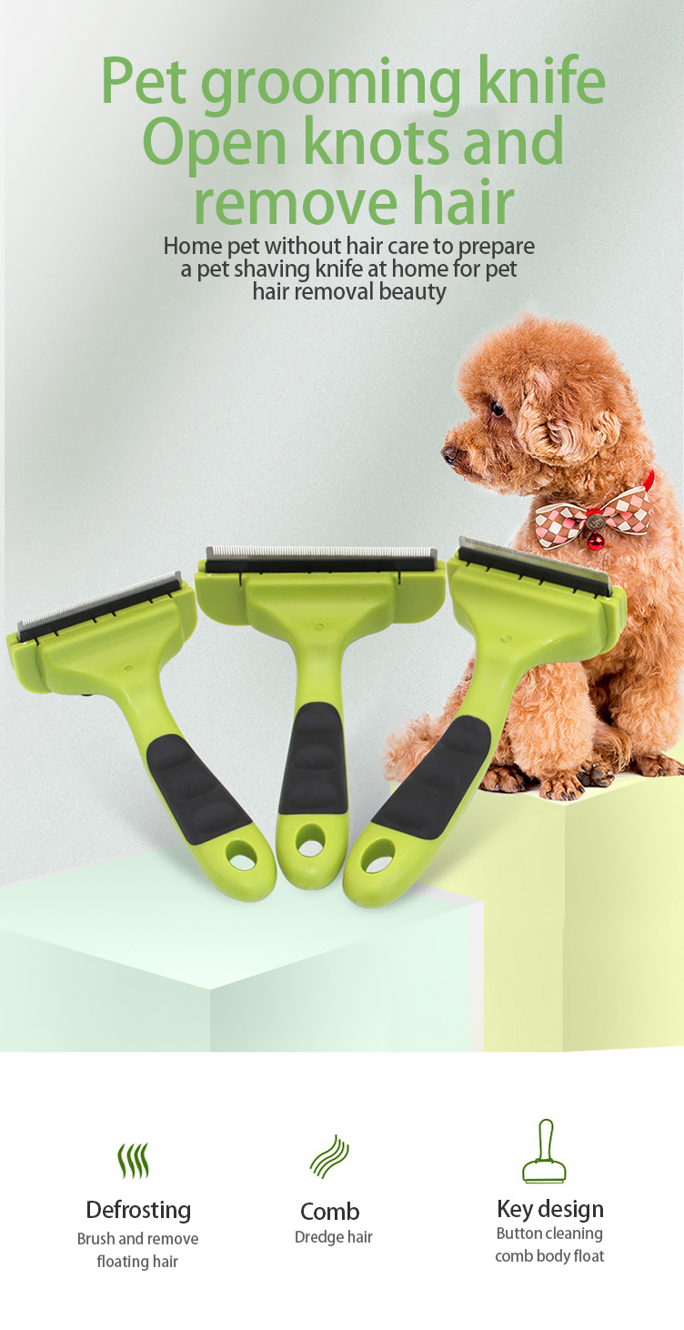 Green Dog Deshedding Tool Sustainable Self Cleaning Cat Brush