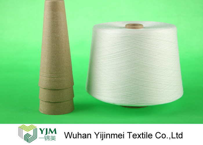 100% Virgin Bright Dyeable Spun Polyester Yarn , High Tenacity Yarn Well Sewing Function