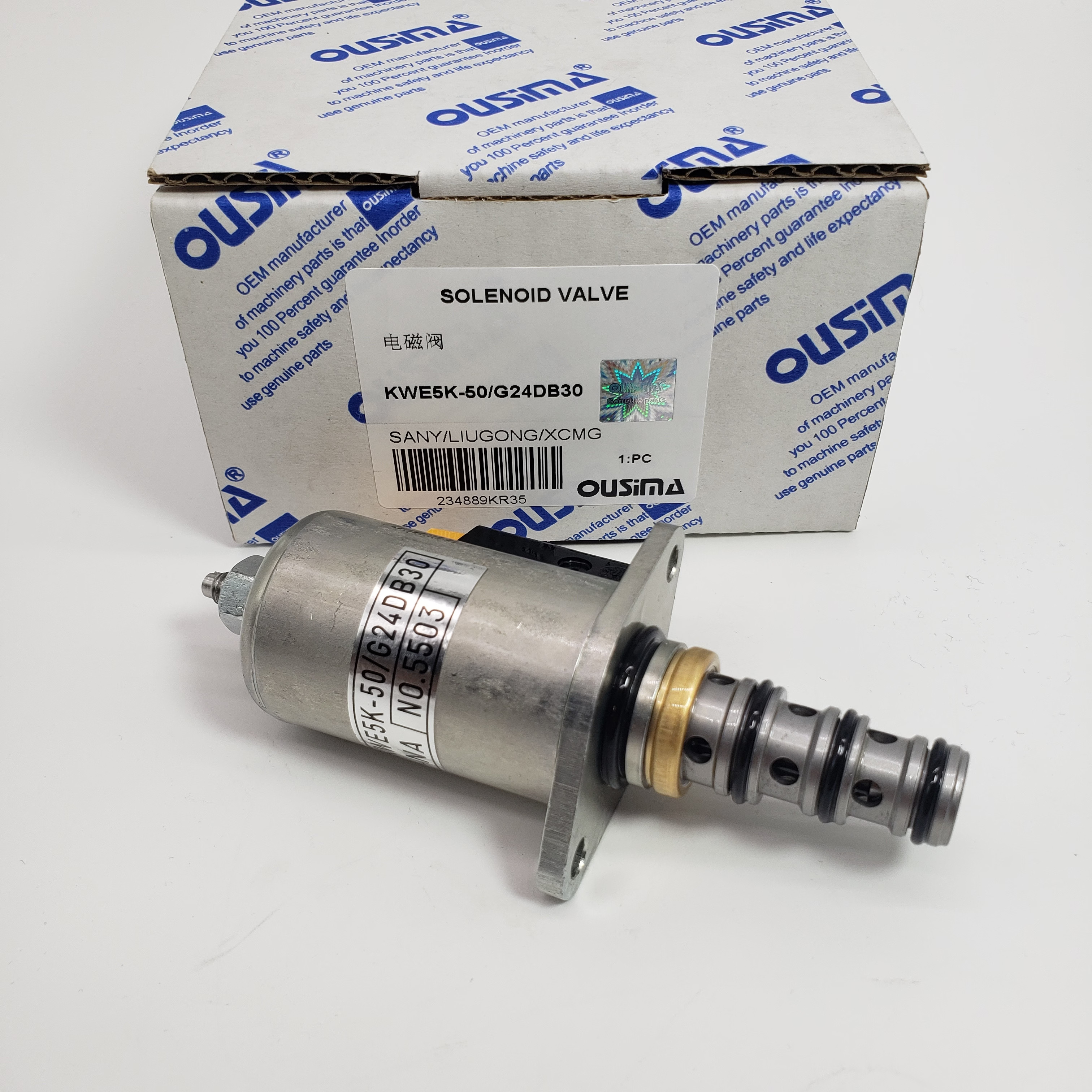 KWE5K-50/G24DB30 Excavator Solenoid Valve For Excavator LIUGONG SANY XCMG
