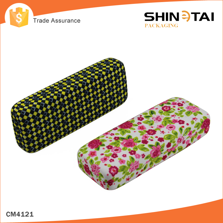 custom cloth print metal eyeglasses case