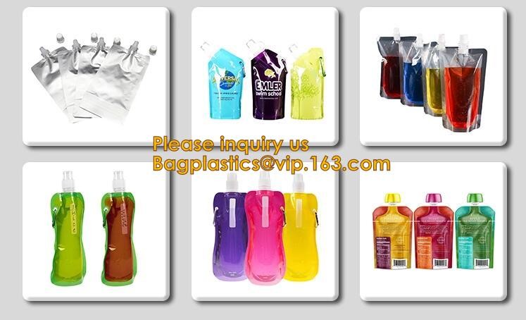 stand up reclosable drinking pouches cold drink Zip lockk bag with straw,Beveragereusable Kids Snack Zip Lock Juice Drink