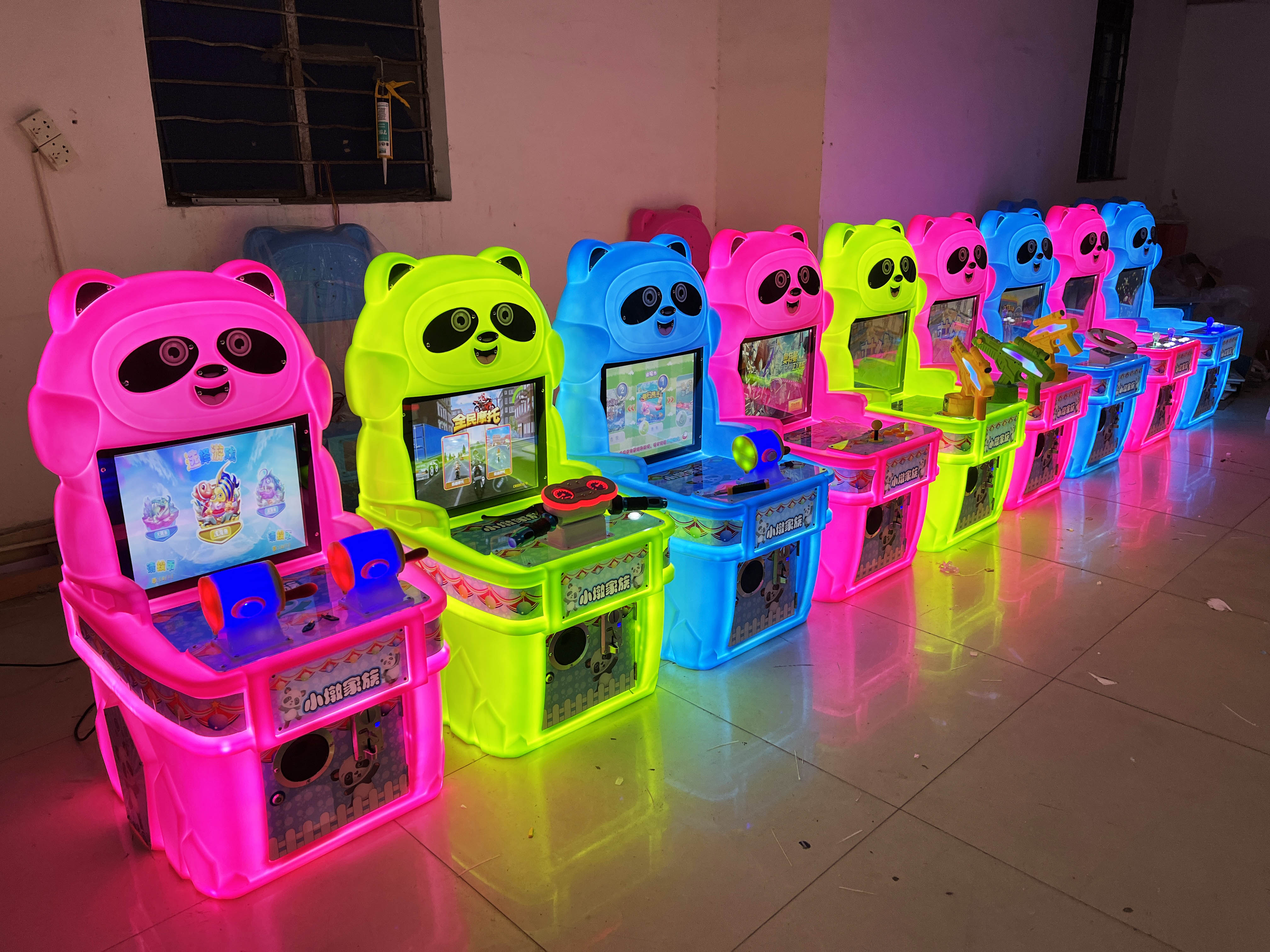 Dreamland Kids Panda Game Machine Children Amusement Games Machine Kids coin operated parkour game machine