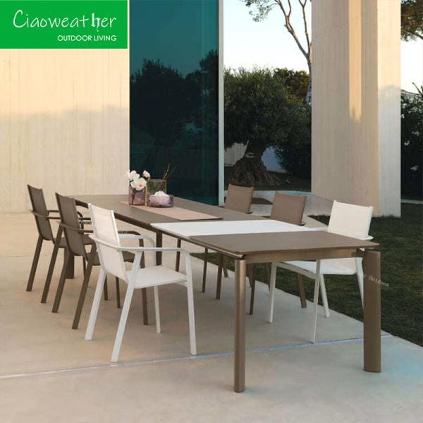 Modern Outdoor Furniture Aluminium Garden Dining Set for Hotel Restaurant