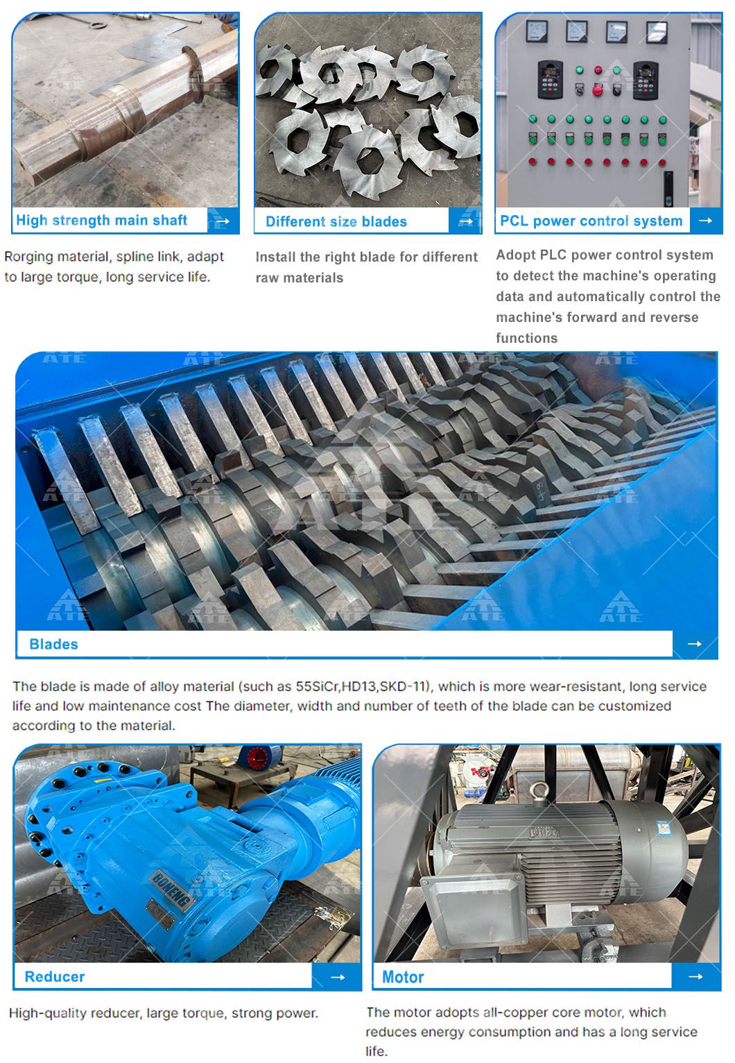 Scrap Aluminum Rim Scrap Metal Shredder Machine for Wheels