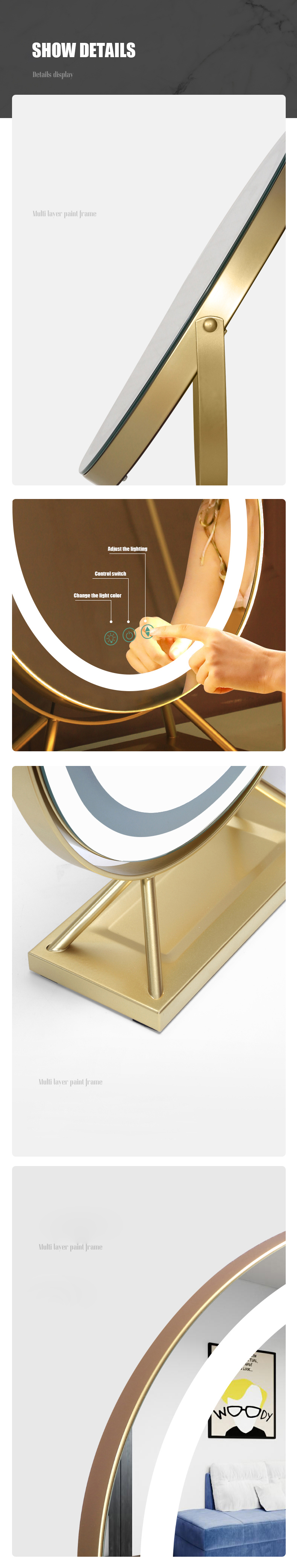 LED Lamps 10x Magnifying Round Vanity Mirror Dimmer Light Personalized