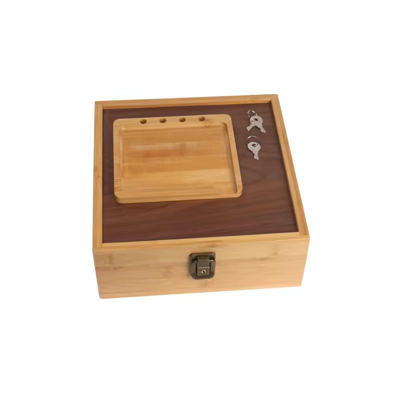 Customized Bamboo Rectangular Storage Box Wooden Watch Box Jewelry Storage