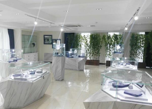 Attractive Jewellery Commercial Display Cases / Kiosk Display Cabinets