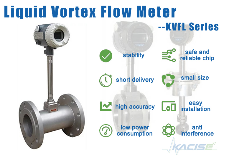 KVF Series Flanges Stainless Steel Vortex Flowmeter 4 - 20mA