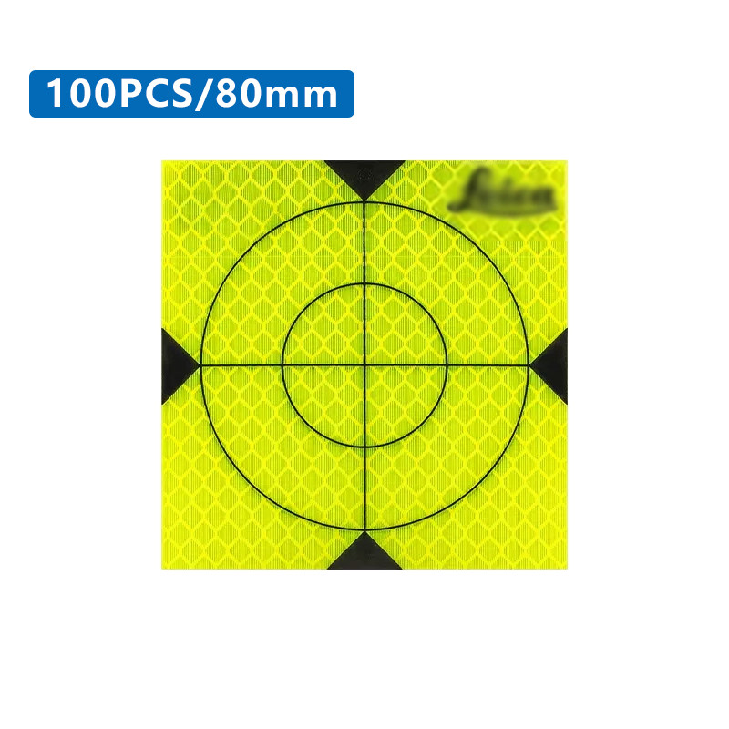 100pcs Size 60mm 20 30 40 50 80 Reflector Sheet For Total Station Survey Geography Fluorescent Green Triangle Reflective Sticker