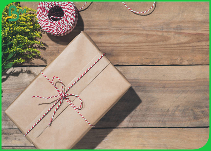 Eco-Friendly 50g Kraft Paper Brown Food Wrapping Paper Roll FSC FDA ISO