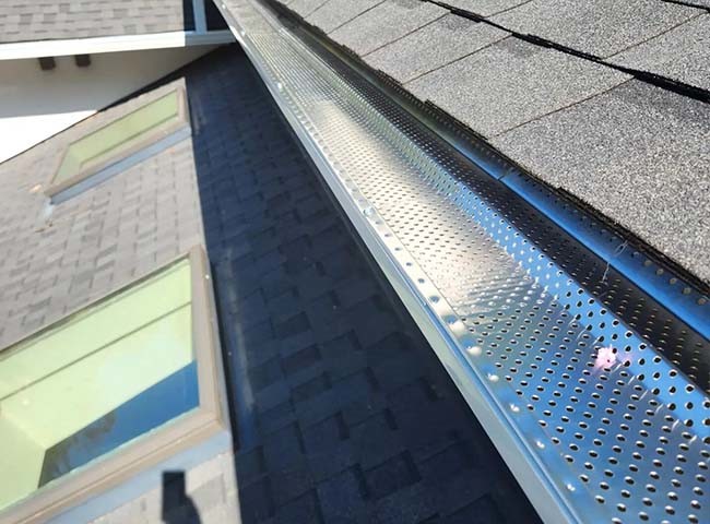 Stainless Steel or Aluminum Perforated Metal Leaf Guards Also Known As Gutter Covers