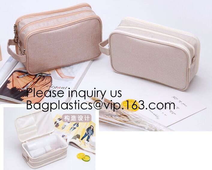 Custom Travel Organizer Cosmetic Ziiper Black Tyvek Paper Bag,Factory Price Tyvek Cosmetic Bag Custom Tyvek Paper Pouch