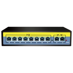 Hot 8x10/100M POE+2xUP-link IEEE802.3af/at POE Etherent switch for IP Camera