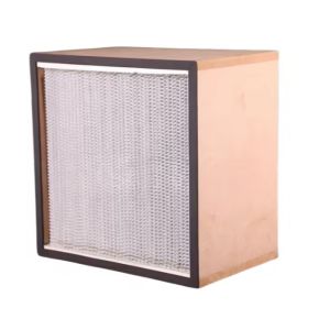 Wood Frame Deep Pleat H13 H14 Air Conditioning Hepa Filter For Customer