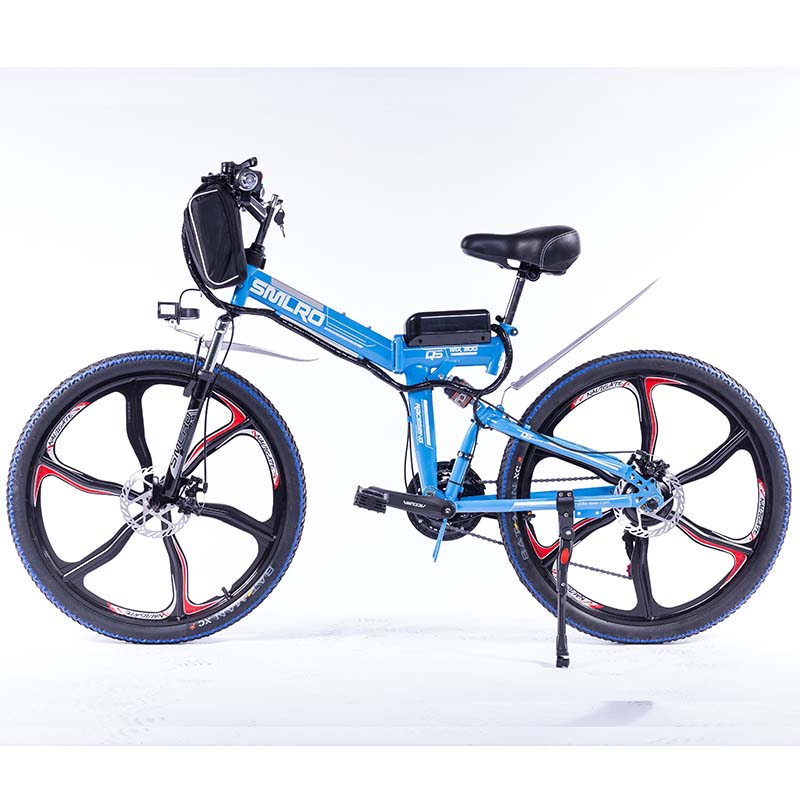 Carbon Steel Electric Snow Bike , Integrated 26 Inch Folding Electric Bike