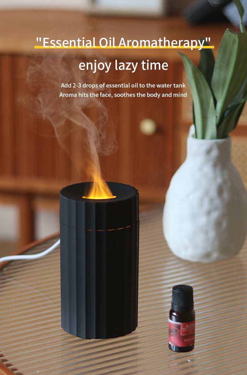 Enhance Your Car and Home Atmosphere with Portable the 7 Colors 100ml Simulation Flame Car Diffuser Humidifier for Dropshipping