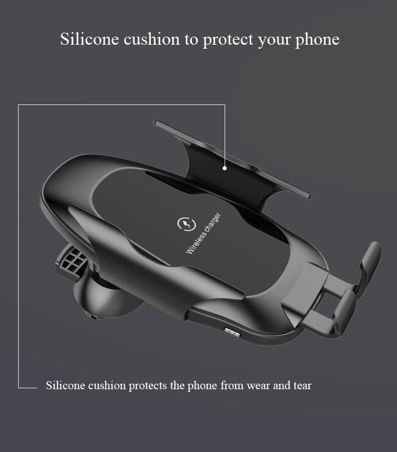 360 Rotation 10W Car Mount Wireless Charger Cell Phone Mount Charger