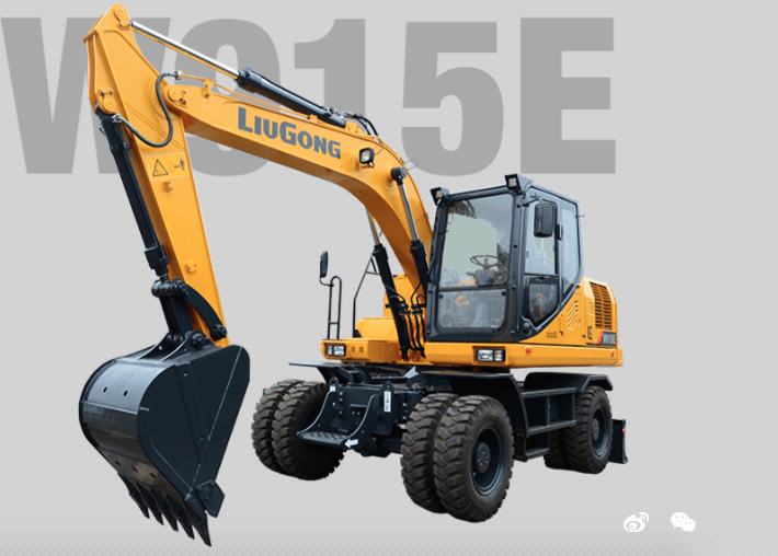 W915E 15 Ton Digger Used Wheel Excavator 0.58m3 Capacity Second Hand Excavator