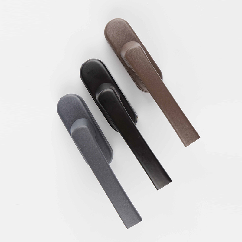 Aluminum Alloy Casement Window Handle with 45cm Shift Fork Length Powder Coated Black
