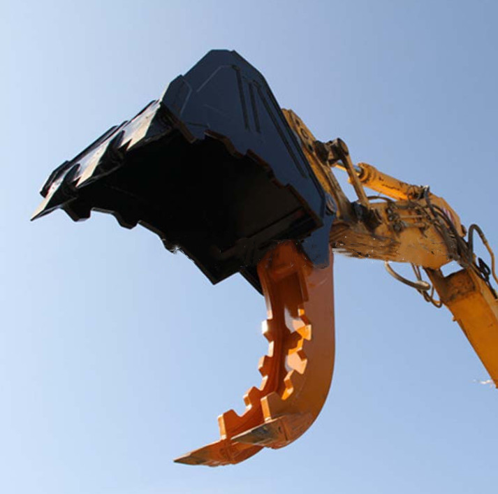 520 Kg Excavator Grapple 1380mm Excavator Rock Bucket Hydraulic