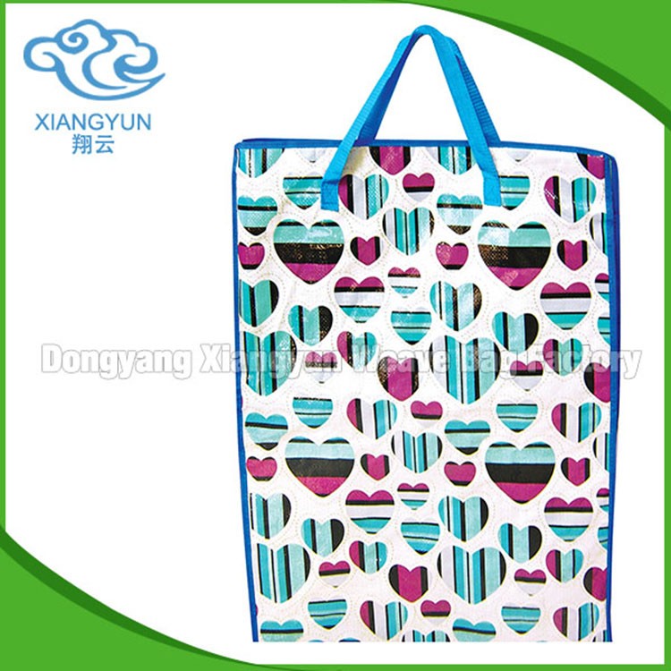 Zipper Top Reusable Pp Non Woven Grocery Shopping Bags With Handles