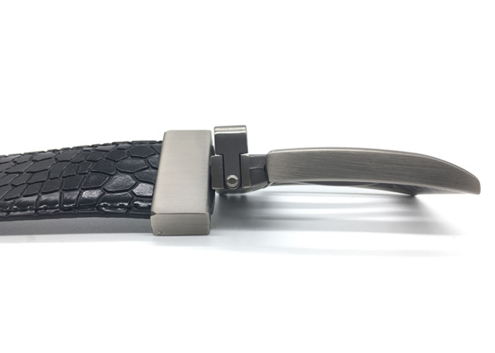 Rotate Reversible Buckle Belt Business Men Stone Croco Pattern