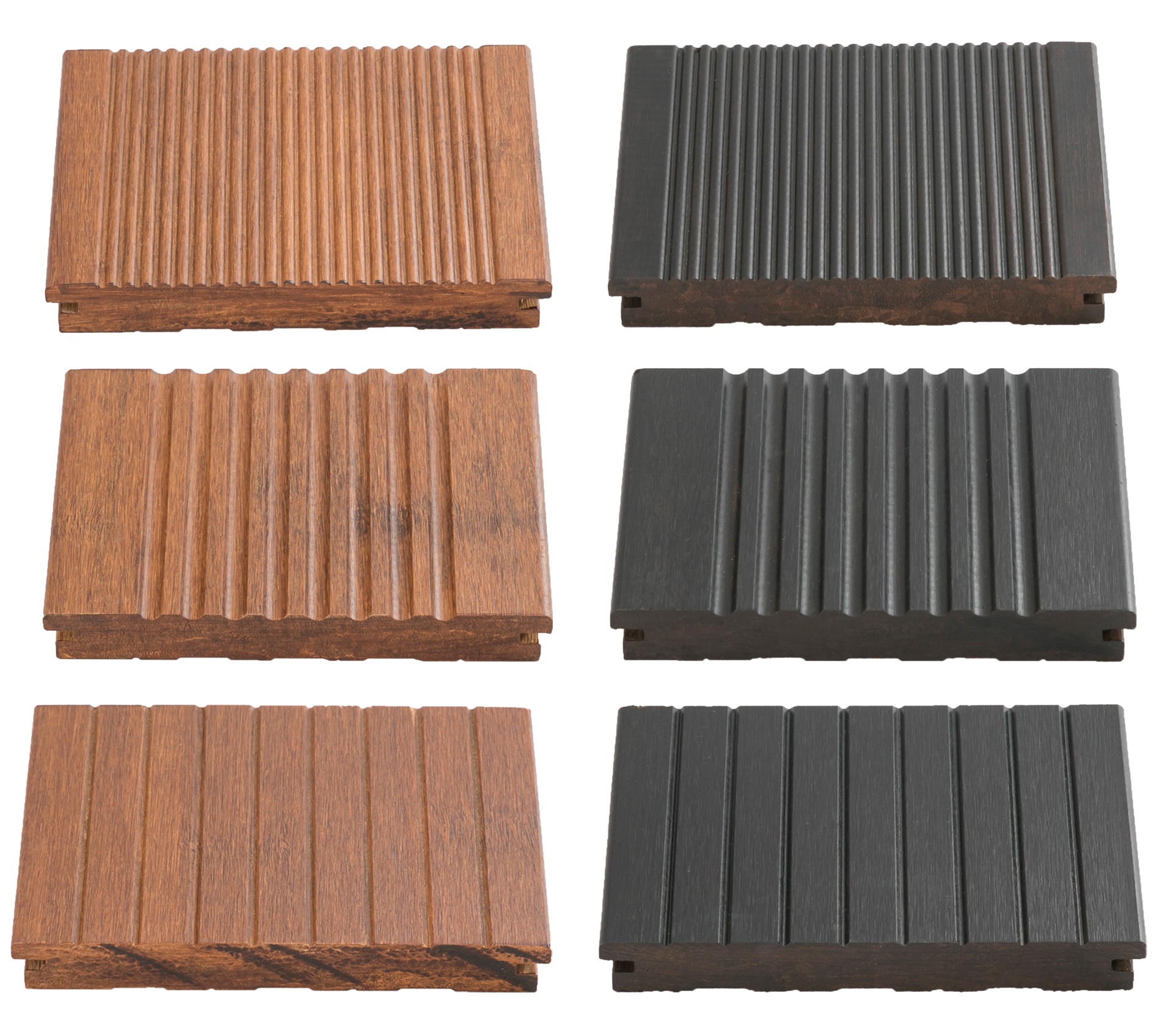 Waterproof Bamboo Decking for Garden Trestles and Corridors 130mm Width Distressed Design